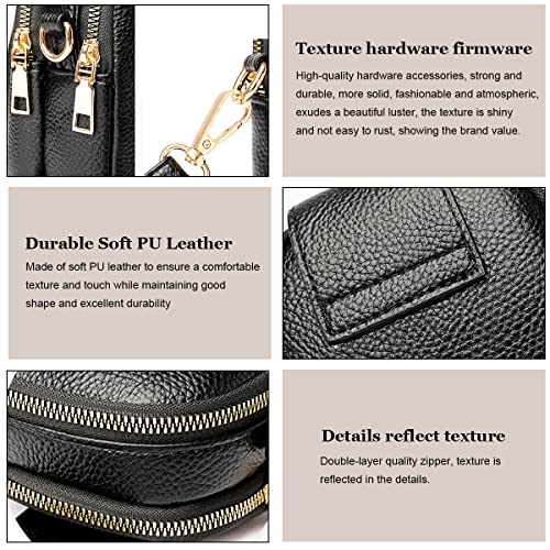 PALAY Small Crossbody Phone Bag for Women PU Leather Shoulder Bag, Classic Solid Color Women Purse Cross Body Bag, Practical Multi-Layer Zipper Pouch PALAY Small Crossbody Phone Bag for Women PU Leather Shoulder Bag, Classic Solid Color Women Purse Cross Body Bag, Practical Multi-Layer Zipper Pouch